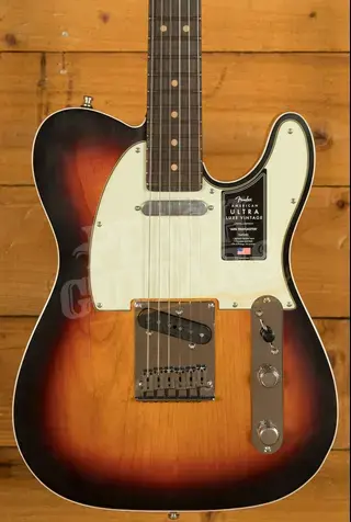 Fender American Ultra Luxe Vintage '60s Telecaster Custom - Rosewood - 3-Colour Sunburst