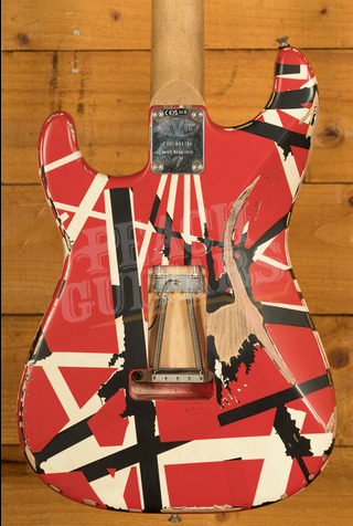 EVH Striped Series Frankenstein Frankie | Red w/Black Stripes Relic