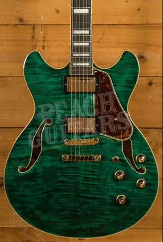 Ibanez AS Artcore Expressionist | AS93FM - Transparent Moss Green