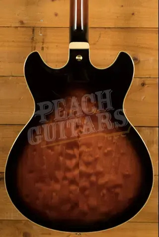 Ibanez AS93QMSP Artcore Expressionist Series Hollow Body - Macassar Ebony - Dark Brown Sunburst
