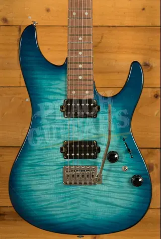 Ibanez AZ24S1F AZ Series Standard - Transparent Turquiose Burst