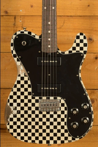 Friedman Guitars Vintage T | Vintage White Checkerboard w/Matching Headstock