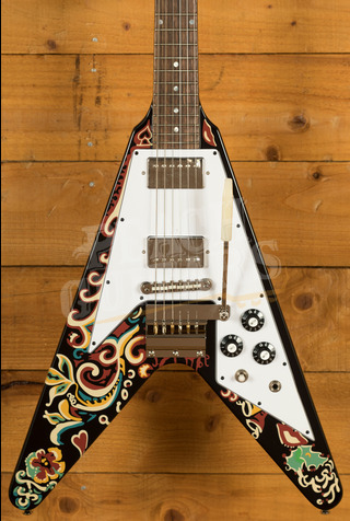Epiphone Inspired By Gibson Custom Jimi Hendrix Love Drops Flying V | Ebony