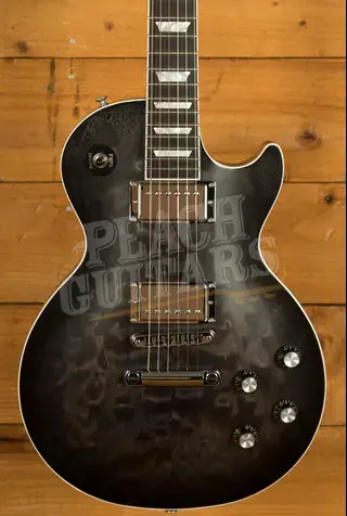 Gibson Mark Morton Les Paul Modern Quilt - Translucent Ebony Burst Satin