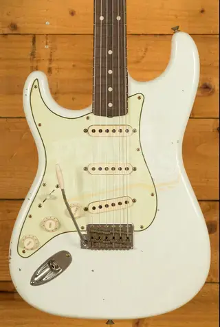 Fender Custom Shop 60 Strat Left-Handed - Journeyman Relic Olympic White