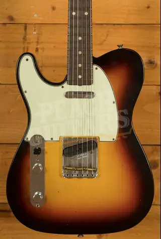 Fender Custom Shop 60 Tele Left-Handed - Journeyman Relic 3-Tone Sunburst
