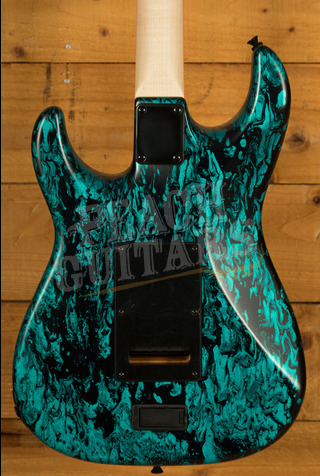 James Tyler Guitars | Studio Elite HD - See thru Turquoise tint over Black Shmear