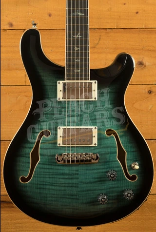 PRS SE Hollowbody II Piezo | Peacock Blue Burst
