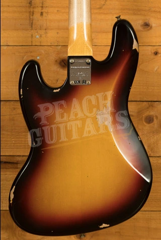 Fender Custom Shop Limited 60 Jazz Bass - Relic 3-Tone Sunburst