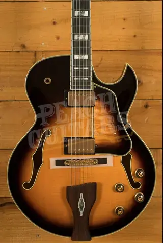 Ibanez LGB30 George Benson Hollow Body - Ebony - Vintage Yellow Sunburst