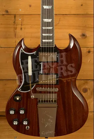 Epiphone Inspired By Gibson Custom 1964 SG Standard w/Maestro Vibrola Reissue | Cherry Red *Left-Handed*