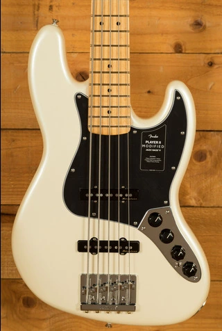 Fender Player II Modified Active Jazz Bass V Maple Olympic Pearl