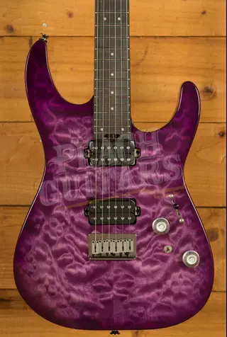 Charvel Pro-Mod Plus DK24 HH HT EB QM - Ebony - Violet Radiance