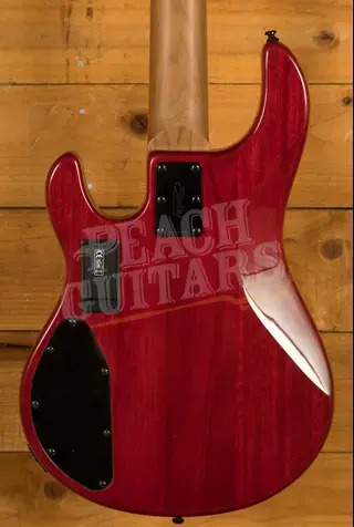 Sterling RAY35HHSM StingRay 5 HH Bass - Spalted Blood Orange Burst