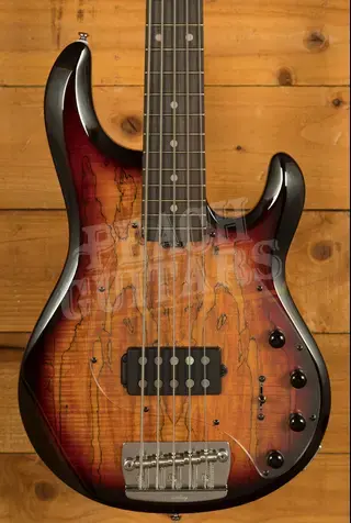 Sterling RAY35SM StingRay 5 Bass - Spalted 3-Tone Sunburst