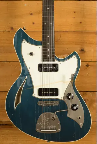 Novo Nucleus Miris J | Lake Como Blue - Parchment Pickguard
