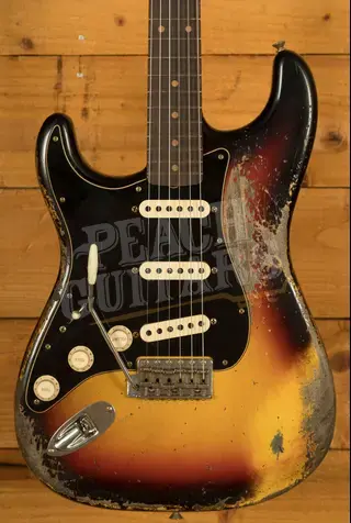 Fender Custom Shop 59 Strat Left-Handed - Super Heavy Relic 3-Tone Sunburst