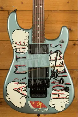 Fender Tom Morello Arm The Homeless Guitar - Rosewood - Blue Ice Metallic