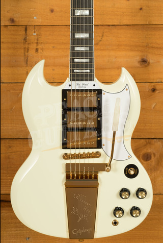 Epiphone Inspired by Gibson Custom 1963 Les Paul SG Custom w/Maestro Vibrola | Classic White