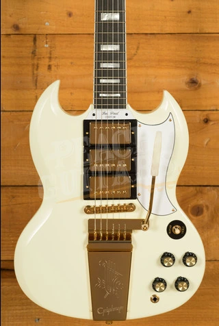 Epiphone Inspired by Gibson Custom 1963 Les Paul SG Custom w/Maestro Vibrola | Classic White