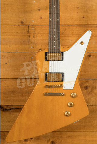 Epiphone Inspired By Gibson Custom 1958 Korina Explorer | Aged Natural - White Pickguard