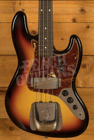 Fender Custom Shop 62 Jazz Bass | Journeyman Relic 3-Tone Sunburst