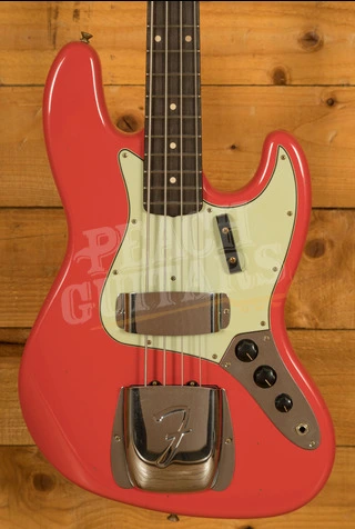 Fender Custom Shop 62 Jazz Bass - Journeyman Relic Fiesta Red