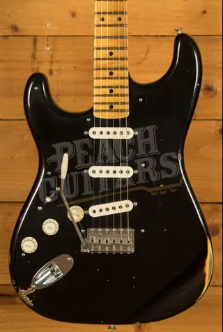 Fender Custom Shop 57 Strat Left-Handed - Relic Black/3-Tone Sunburst