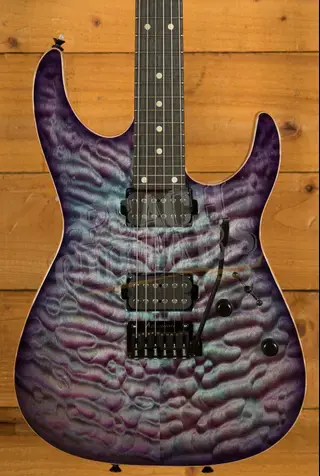 Tom Anderson Angel - NAMM 2026 Guitar - Ultraviolet Blue with Purple Edge Burst