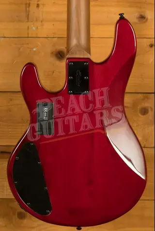 Sterling RAY34HHSM StingRay HH Bass - Spalted Blood Orange Burst