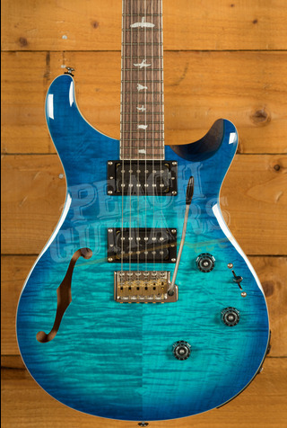 PRS SE Custom | Custom 24 Semi-Hollow Piezo - Lake Blue