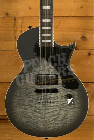ESP LTD Deluxe EC-01FT - Charcoal Burst Satin Teardrop