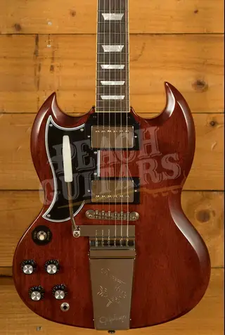 Epiphone Inspired By Gibson Custom 1964 SG Standard w/Maestro Vibrola Reissue | Cherry Red *Left-Handed*