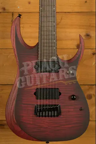 Ibanez RGD721FA RGD Series - Macassar Ebony - Stained Wine Red Burst Flat - 7-String