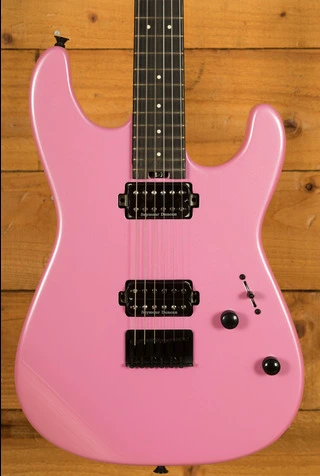 Charvel Pro-Mod Plus San Dimas Style 1 HH HT E - Ebony - Platinum Pink