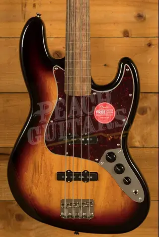 Squier Classic Vibe '60s Jazz Bass Fretless - Laurel - 3-Colour Sunburst