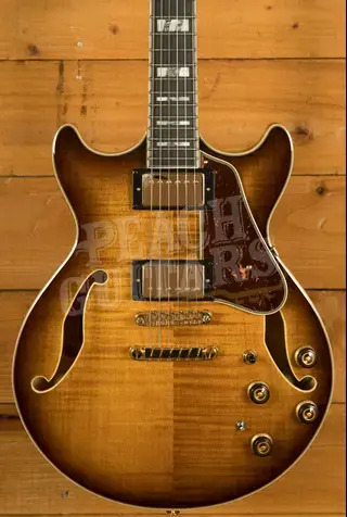 Ibanez AM153FM Artstar Series Hollow Body - Macassar Ebony - Antique Tobacco Burst