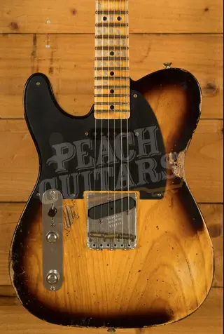 Fender Custom Shop 52 Tele Left-Handed - Heavy Relic 2-Tone Sunburst