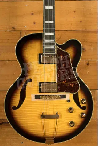 Ibanez AF95FM Artcore Expressionist Series Hollow Body - Ebony - Antique Yellow Sunburst