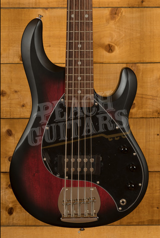 Sterling by Music Man Sub Ray 5 Ruby Red Burst Satin