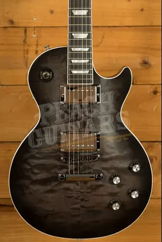 Gibson Mark Morton Les Paul Modern Quilt - Translucent Ebony Burst Satin