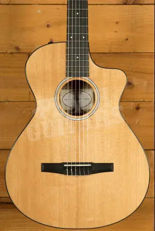 Taylor 212ce-N Plus Solid-Top Cutaway Classical Guitar - Natural