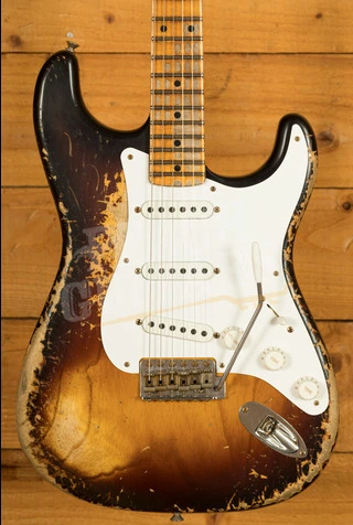 Fender Custom Shop Limited 70th Anniversary 54 Strat | Super Heavy Relic Wide-Fade 2-Colour Sunburst