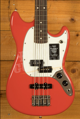 Fender Player II Mustang Bass PJ Rosewood Coral Red