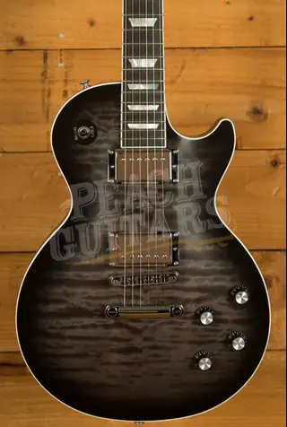 Gibson Mark Morton Les Paul Modern Quilt - Translucent Ebony Burst Satin