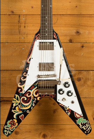 Epiphone Inspired By Gibson Custom Jimi Hendrix Love Drops Flying V | Ebony