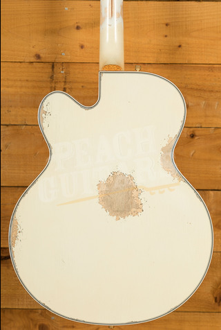 Gretsch Custom Shop Masterbuilt Gonzalo Madrigal G6136-54 White Falcon | Heavy Relic Vintage White