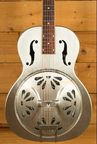 Gretsch G9221 Bobtail Steel Round-Neck Steel Body Resonator Weathered "Pump House Roof"