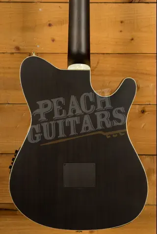 Ibanez TOD10NL Tim Henson Solid-Top Cutaway Nylon Left-Handed Guitar - Transparent Black Flat