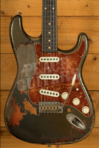 Fender Custom Shop Masterbuilt Dale Wilson 60s Strat | Heavy Relic Charcoal Frost Metallic/3TSB